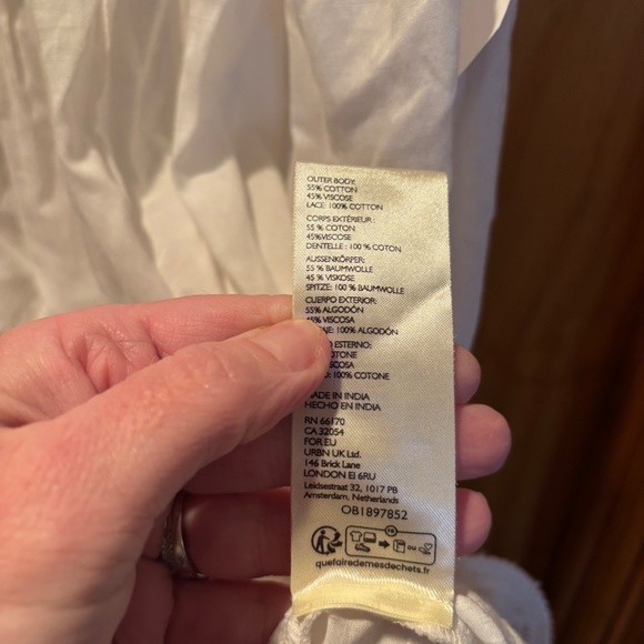 Free People Shea Solid Mini Dress in White Small - Picture 6 of 7